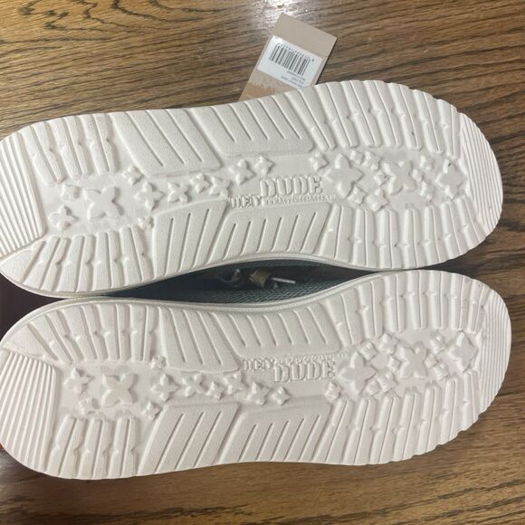 Hey Dude Wally Eden Sage Mens Shoes Green White Size 12 NEW - Picture 6 of 7